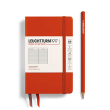 Cargar imagen en el visor de la galería, LEUCHTTURM1917 Cuaderno de bolsillo (A6) 187 páginas Rojo Rayado Tapa blanda
