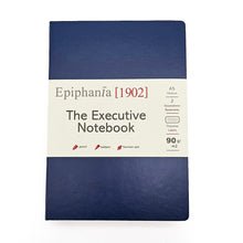 Cargar imagen en el visor de la galería, libreta ejecutiva A5 azul marino de rayas