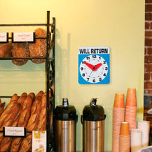 Cargar imagen en el visor de la galería, Kikkerland reloj de pared will return 1781