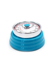 Cargar imagen en el visor de la galería, Kikkerland cronometro para cocina retro azul KT051-B