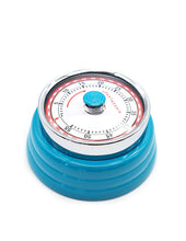 Cargar imagen en el visor de la galería, Kikkerland cronometro para cocina retro azul KT051-B