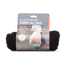Cargar imagen en el visor de la galería, Kikkerland bolsa de red tamaño xl de algodón negra BB002