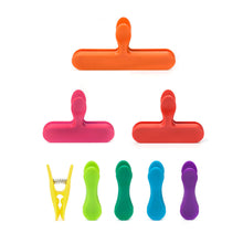 Cargar imagen en el visor de la galería, SUJETADOR PARA BOLSA ARCOIRIS 8 PZAS