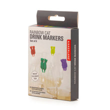 Cargar imagen en el visor de la galería, Kikkerland identificadores de bebidas gatos 8 pzas CU296