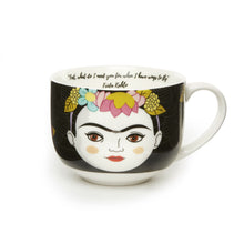 Cargar imagen en el visor de la galería, TAZA DE PORCELANA DE FRIDA KAHLO
