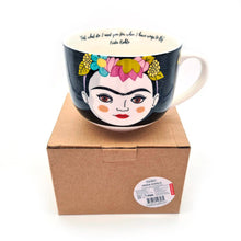 Cargar imagen en el visor de la galería, Kikkerland taza de porcelana Frida Kahlo CU307