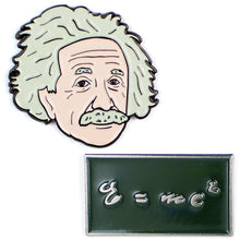 Cargar imagen en el visor de la galería, Pines Albert Einstein Y E=Mc2
