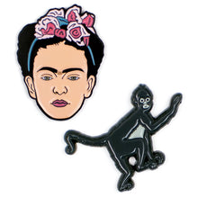 Cargar imagen en el visor de la galería, Juego De Pines Esmaltados De Frida Kahlo
