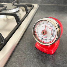 Cargar imagen en el visor de la galería, Kikkerland cronometro para cocina antiguo rojo KT047-R