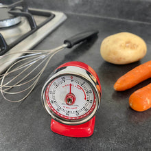 Cargar imagen en el visor de la galería, Kikkerland cronometro para cocina antiguo rojo KT047-R