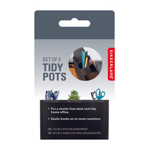 Cargar imagen en el visor de la galería, Kikkerland juego de 3 macetas para almacenamiento OR117