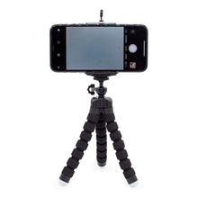 Cargar imagen en el visor de la galería, Kikkerland trípode negro para celular US202
