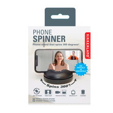 Cargar imagen en el visor de la galería, kikkerland soporte para celular giratorio negro US206-BK
