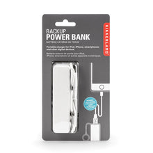 Cargar imagen en el visor de la galería, Kikkerland cargador portatil blanco US80-W