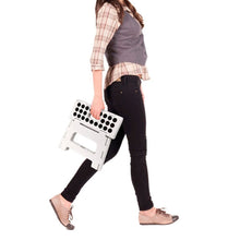 Cargar imagen en el visor de la galería, Kikkerland banco bajo "rhino ii" plegable blanco ZZ12-W