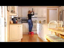 Cargar y reproducir el video en el visor de la galería, Kikkerland banco bajo "rhino ii" plegable blanco ZZ12-W