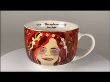 Cargar y reproducir el video en el visor de la galería, Kikkerland taza de porcelana de janis joplin CU326