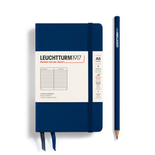 Cargar imagen en el visor de la galería, LEUCHTTURM1917 Cuaderno de bolsillo (A6) 187 páginas azul rayado tapa dura
