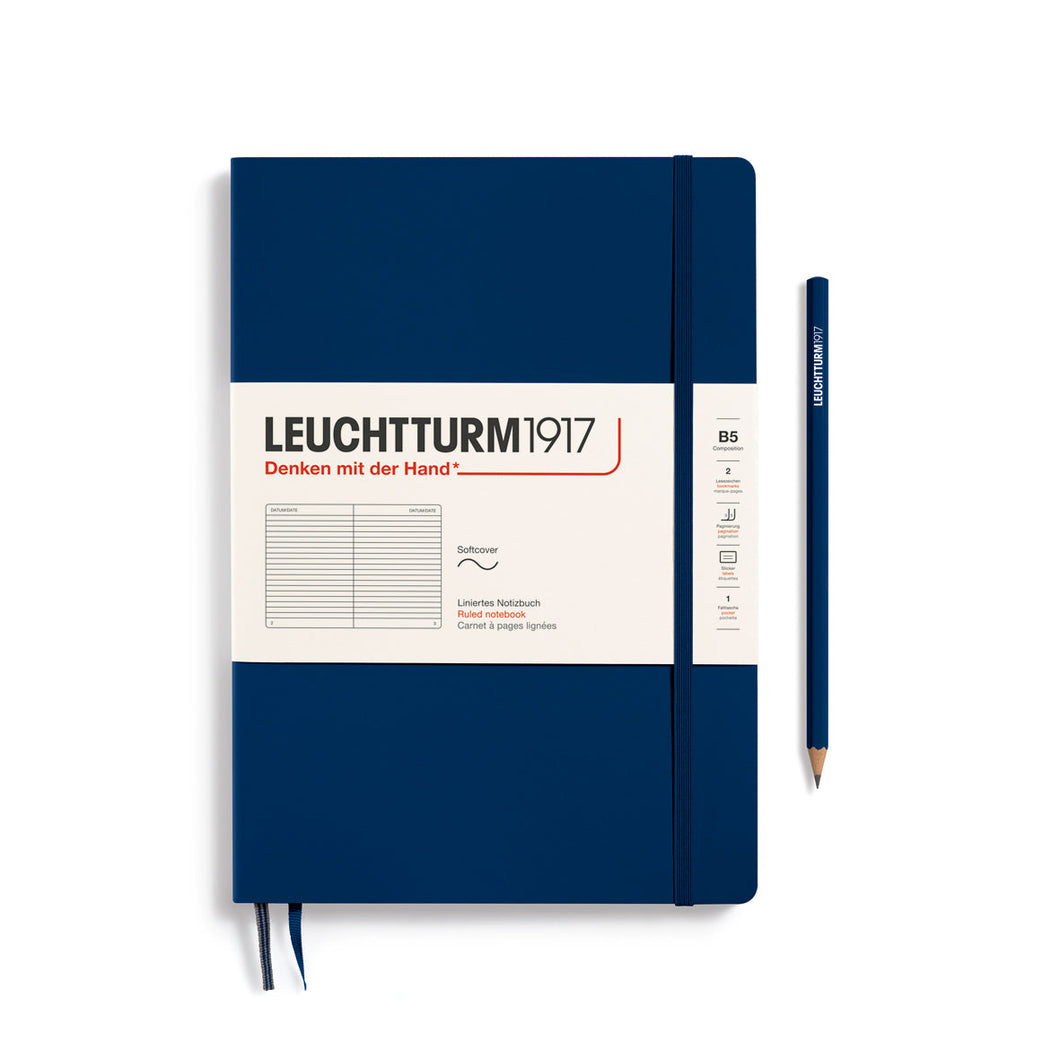 LEUCHTTURM1917 Cuaderno Composition (B5) 17.8 x 2.5 cm azul marino