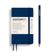 Cargar imagen en el visor de la galería, LEUCHTTURM1917 Cuaderno de bolsillo (A6) 187 páginas azul rayado tapa blanda
