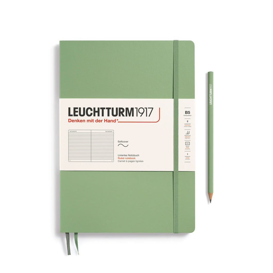 LEUCHTTURM1917 Cuaderno Composition (B5) 17.8 x 2.5 cm salvia