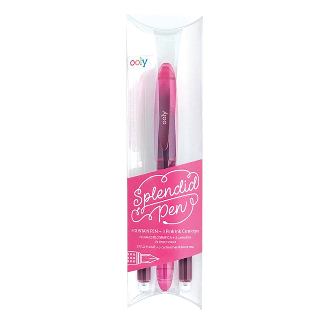 PLUMA FUENTE ROSA C/3 CARTUCHOS DE TINTA