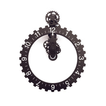 Cargar imagen en el visor de la galería, RELOJ PARED &quot;BIG HOUR WHEEL&quot; NEGRO
