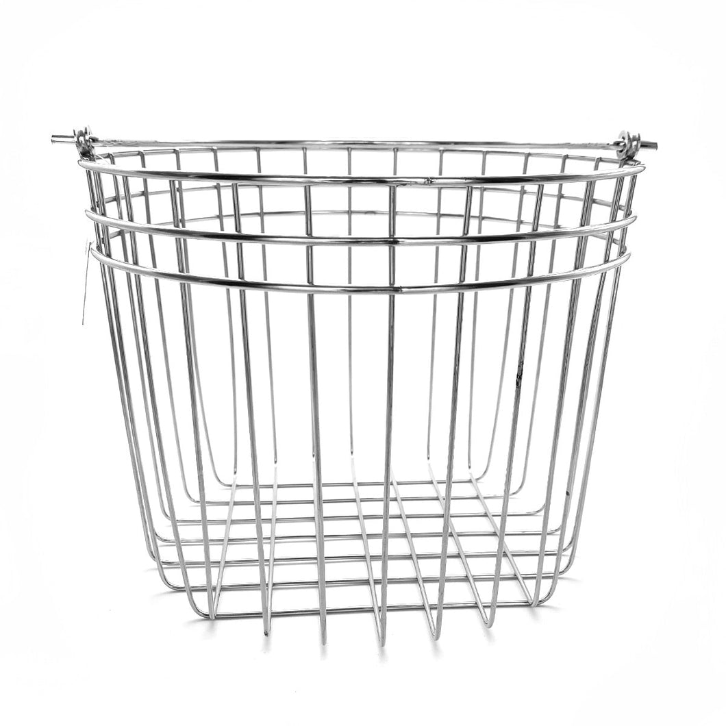 WIRE ROUND BASKET CHROME 8