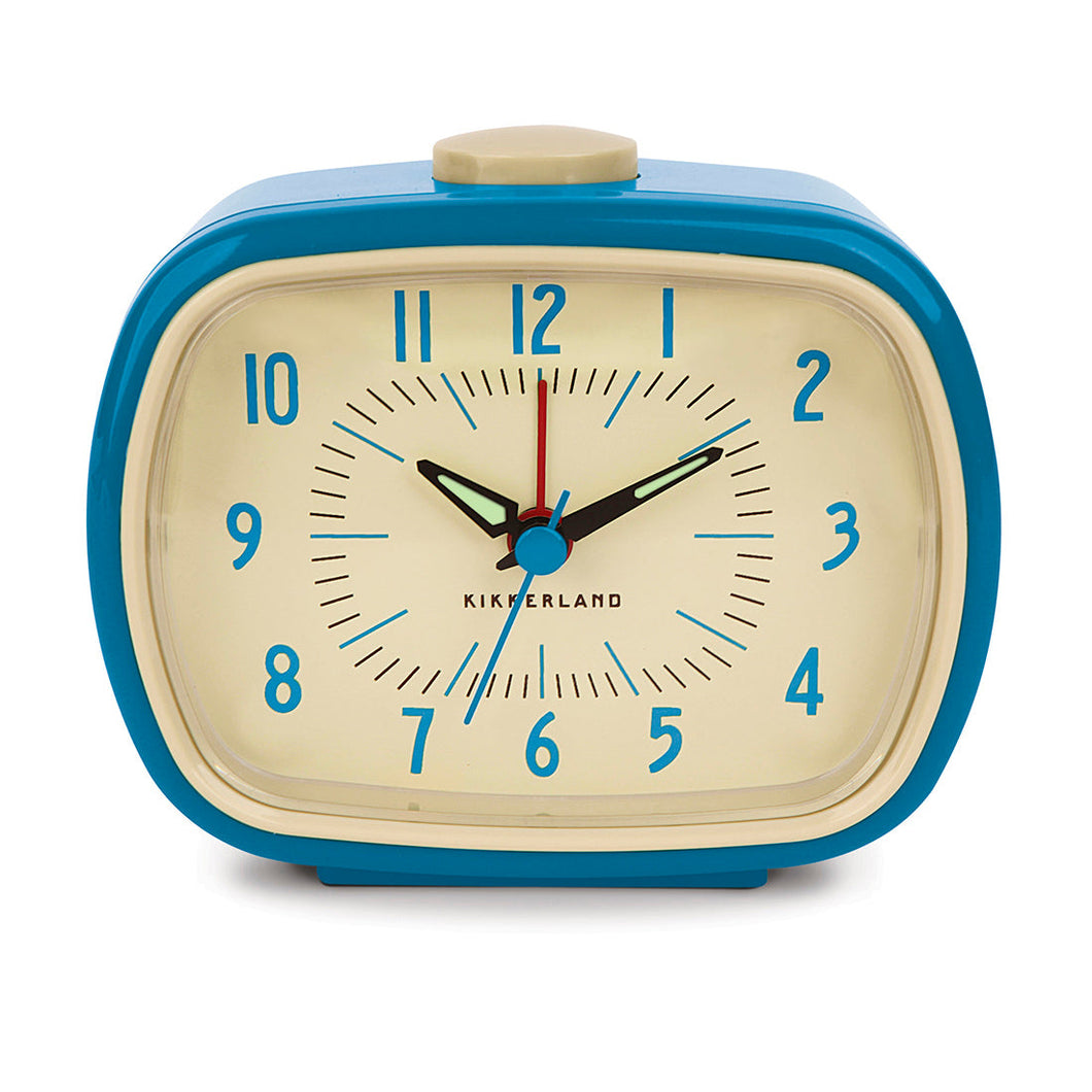 RELOJ CON ALARMA RETRO AZUL