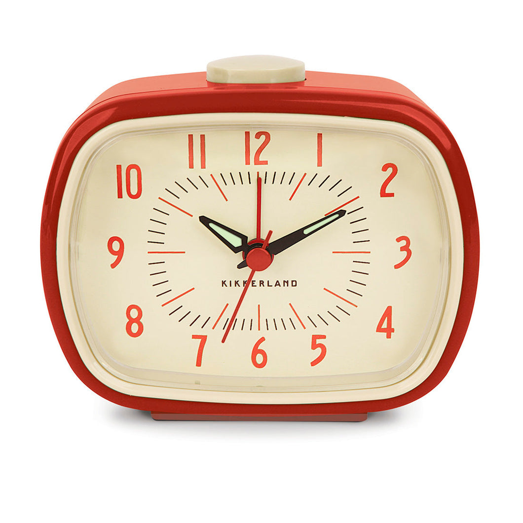 RELOJ CON ALARMA RETRO ROJO