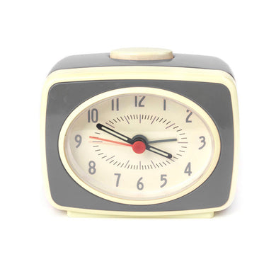 RELOJ CLASICO CON ALARMA GRIS