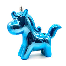 Cargar imagen en el visor de la galería, Alcancia De Unicornio Azul BNK138
