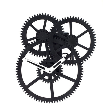 Kikkerland reloj de pared 3 engranes negro CL59
