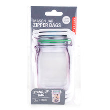 Cargar imagen en el visor de la galería, Kikkerland bolsas c/zipper &quot;mason jar&quot; CU145-XS
