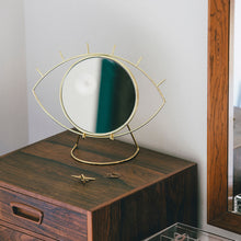 Cargar imagen en el visor de la galería, Doiy espejo de mesa color oro ciclope DYCYCLOTM
