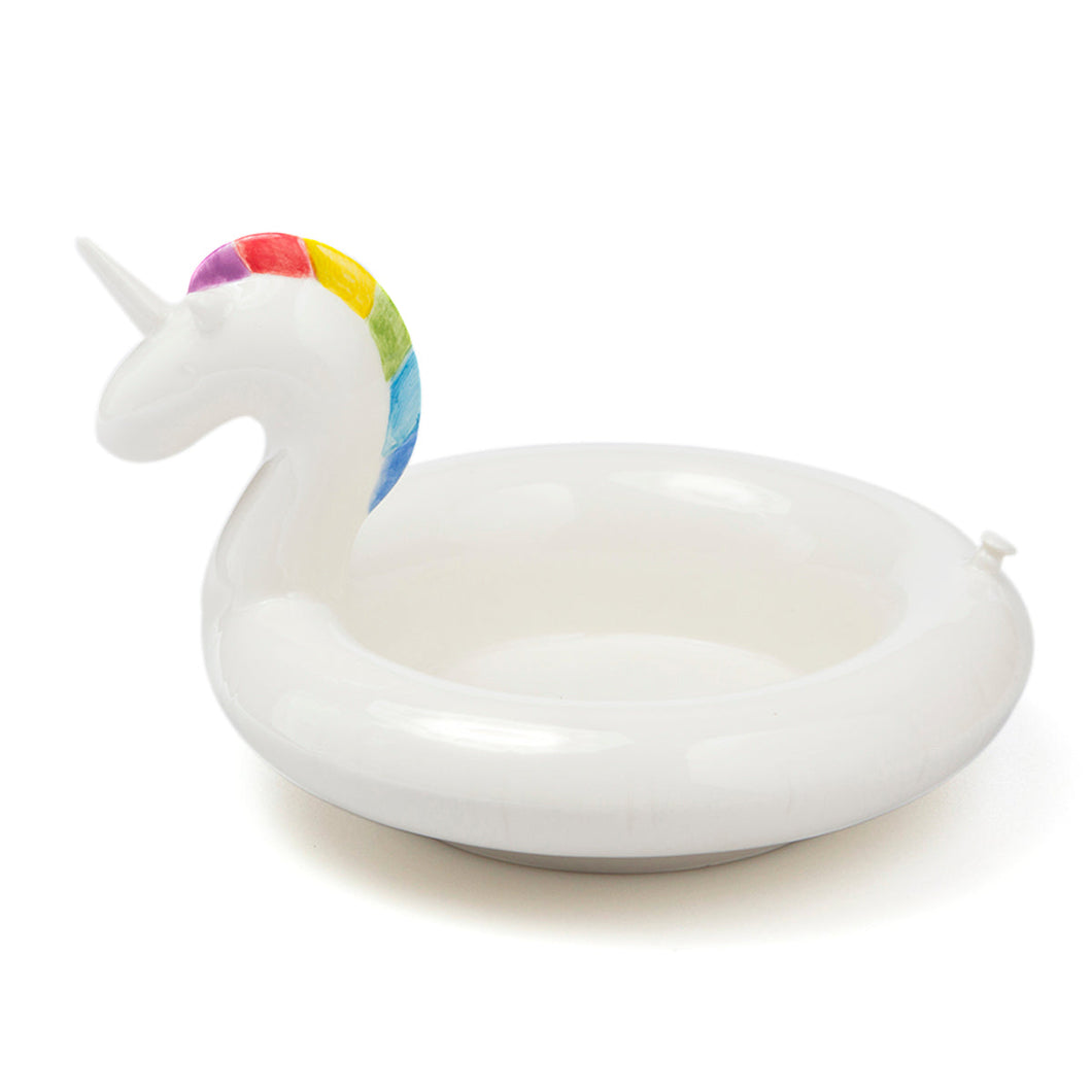 BOTANERO DE CERAMICA UNICORNIO BLANCO