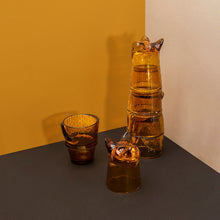 Cargar imagen en el visor de la galería, Doiy set de vasos apilables diseño kitty color miel DYKITGLGI
