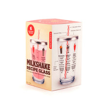 Cargar imagen en el visor de la galería, Kikkerland vaso de recetas &quot;milkshake&quot; GL17
