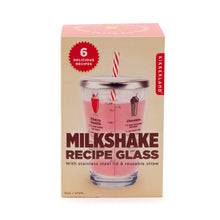 Cargar imagen en el visor de la galería, Kikkerland vaso de recetas &quot;milkshake&quot; GL17
