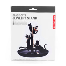 Cargar imagen en el visor de la galería, Kikkerland joyero negro de gatos JK14
