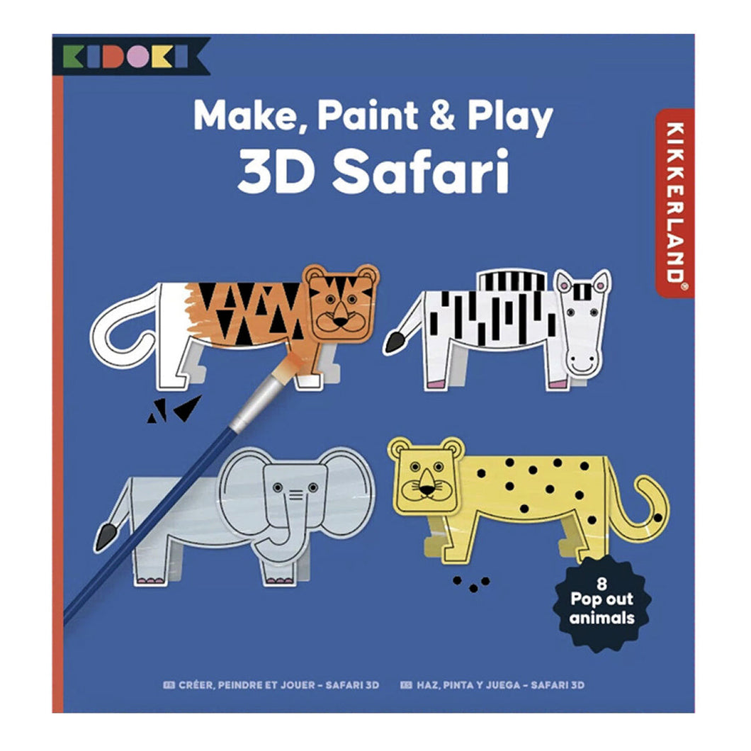 kikkerland haz, pinta y juega: safari en 3d KID12-F