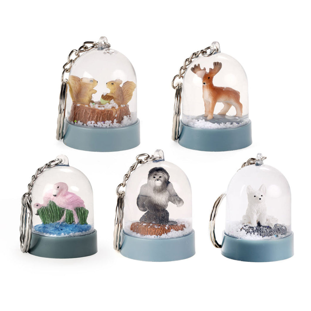 Kikkerland llavero de nieve globo animales salvajes KR48-A