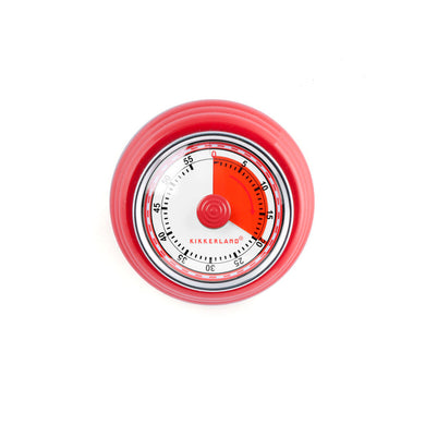 kikkerland cronometro para cocina retro rojo KT051-R