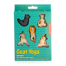 Cargar imagen en el visor de la galería, Kikkerland magnetos diseño: cabras yoga 5 pzas MG93
