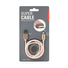 Cargar imagen en el visor de la galería, Kikkerland super cable entrada micro/iphone rosa US142-RG

