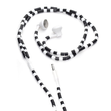 Kikkerland audifonos perlas blancas y negras US96